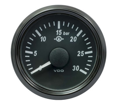 VDO SingleViu Gear Oil Pressure Gauge 30Bar